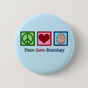 Peace Liebe Neurologie - Neurologe Button