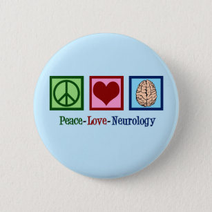 Peace Liebe Neurologie - Neurologe Button