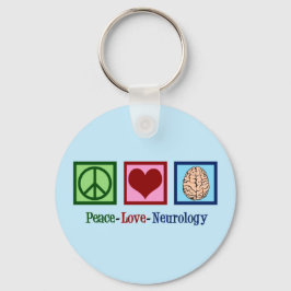 Peace Liebe Neurologie - Neurologe Schlüsselanhänger
