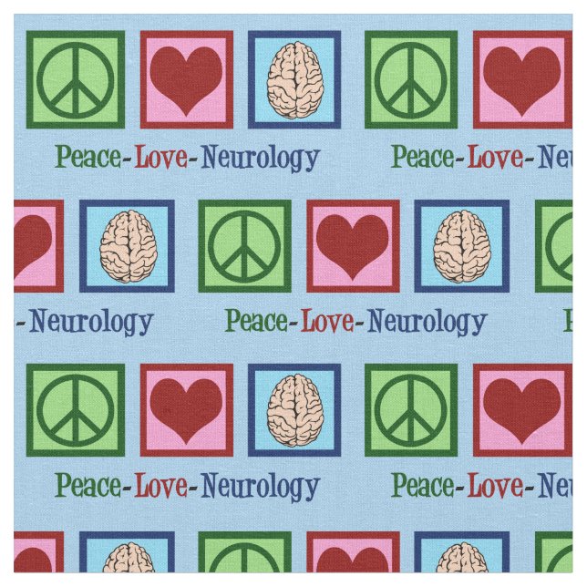 Peace Liebe Neurologie Stoff (Nahaufnahme)