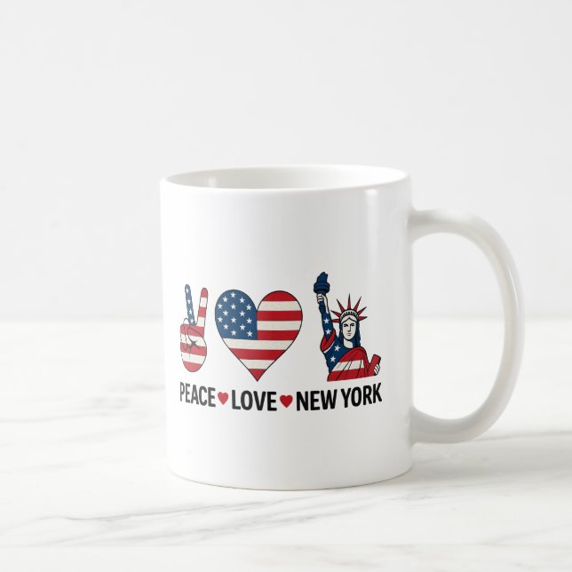 Peace Liebe New York Kaffeetasse (Rechts)