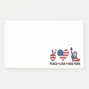 Peace Liebe New York Post-it Klebezettel
