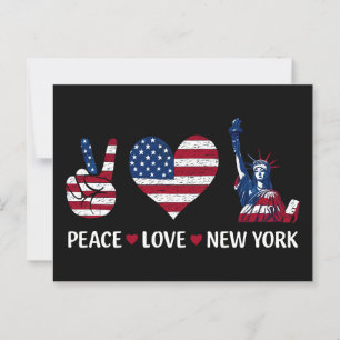 Peace Liebe New York Postkarte