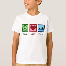 Peace Liebe Niedlich schwimmen Kinder