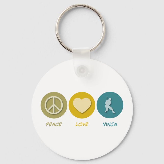 Peace Liebe Ninja Schlüsselanhänger (Vorderseite)
