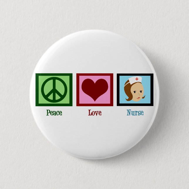 Peace Liebe Nurse Button (Vorderseite)