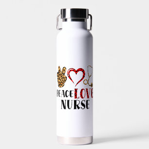 Peace Liebe Nurse - Niedliche Krankenversicherung Trinkflasche