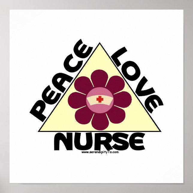 Peace Liebe Nurse Poster (Vorne)