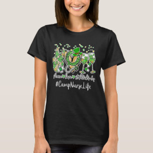 Peace Liebe Nurse St Patrick Day 2022 Camp Nurse E T-Shirt