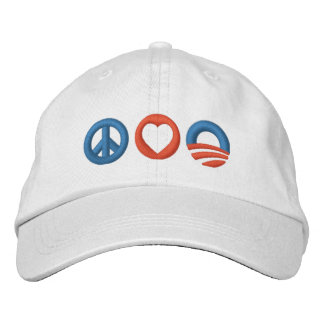 Peace Liebe Obama Bestickte Kappe