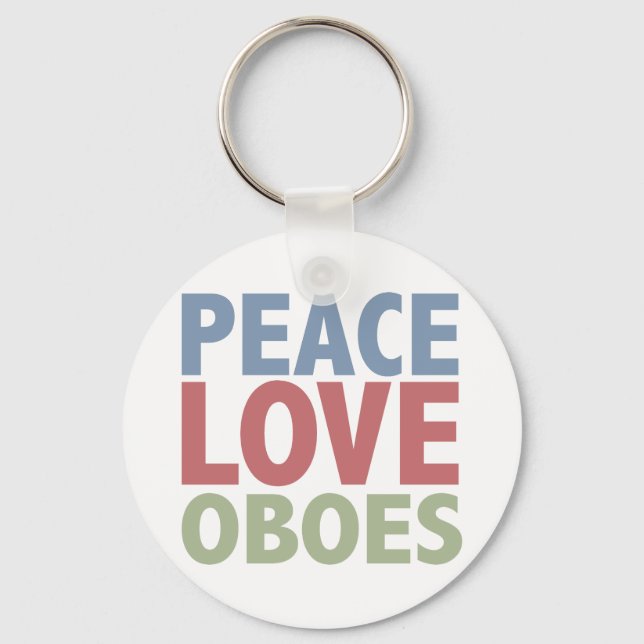 Peace Liebe Oboes Schlüsselanhänger (Vorderseite)