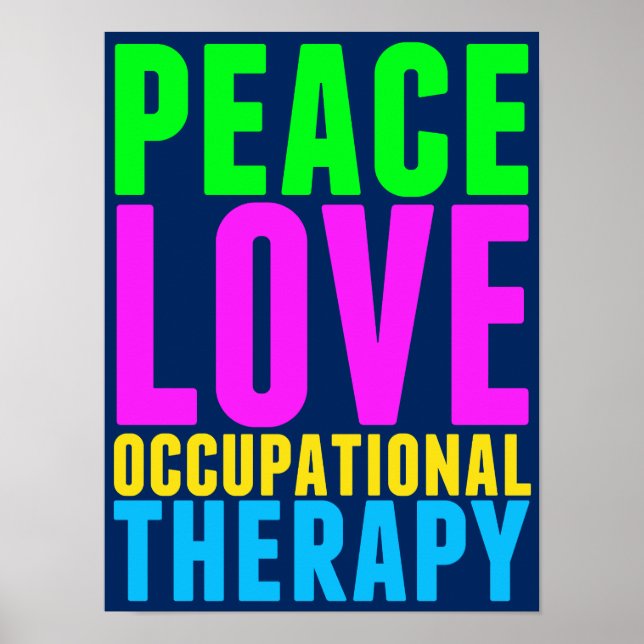 Peace Liebe Occupational Therapy Colorful OT Poster (Vorne)
