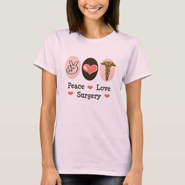 Peace Liebe Operation Chirurg Bio T-Shirt (Vorderseite)