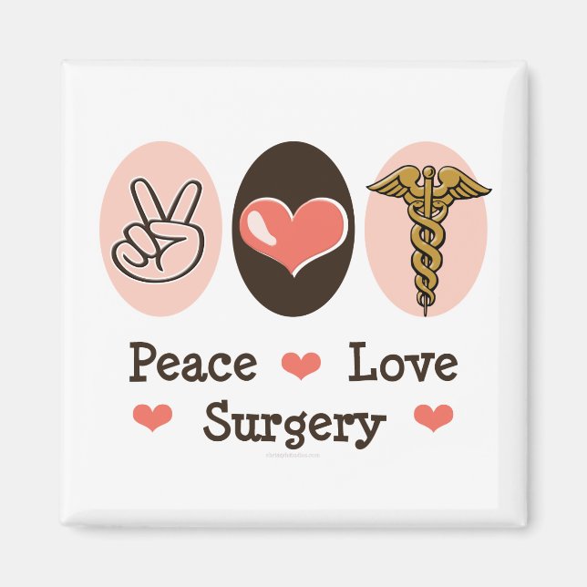 Peace Liebe Operation Surgeon Magnet (Vorne)