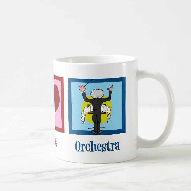 Peace Liebe Orchestra Kaffeetasse (Rechts)