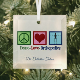 Peace Liebe Orthopädie Personalisierte Weihnachten Ornament Aus Glas
