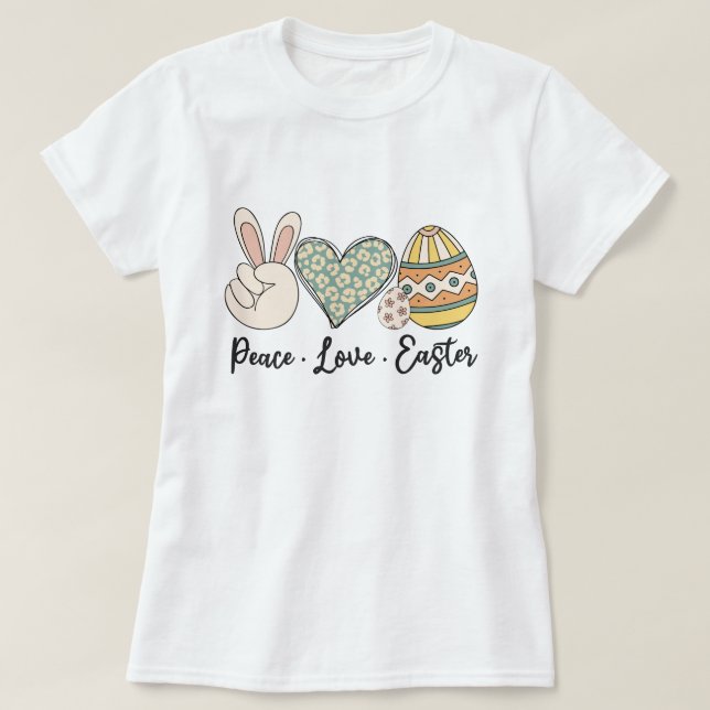 Peace Liebe Osterfest T - Shirt - Spaß und festlic (Design vorne)