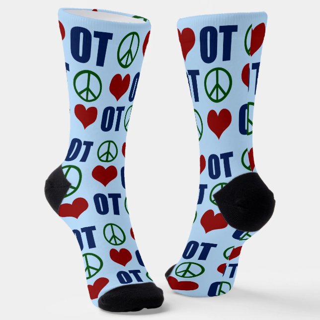 Peace Liebe OT Niedliche Arbeitstherapeutin Socken (Gewinkelt)