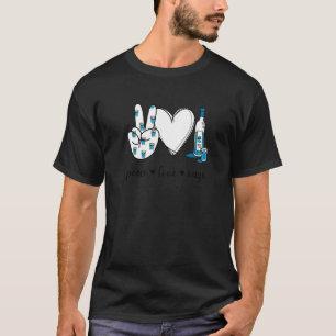 Peace Liebe Ouzo Peace Hand Sign Ouzo T-Shirt