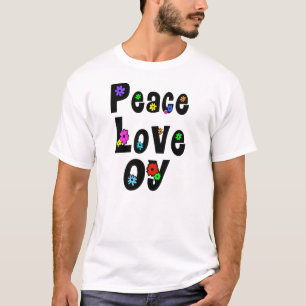 Peace Liebe Oy Jewish Hippie T - Shirt
