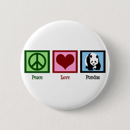 Peace Liebe Pandas Button