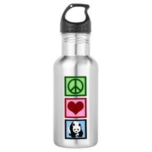 Peace Liebe Pandas Edelstahlflasche