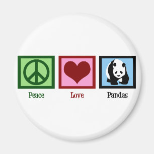 Peace Liebe Pandas Magnet