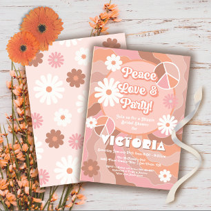 Peace Liebe & Party Hippie Party Einladung