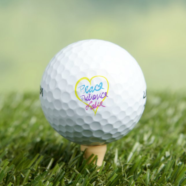 Peace Liebe Patient Golf Balls Golfball (Insitu T-Shirt)