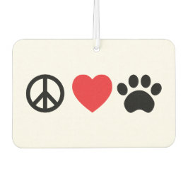 Peace Liebe Paw Car Air Freshener Autolufterfrischer