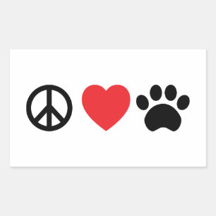 Peace Liebe Paw Sticker