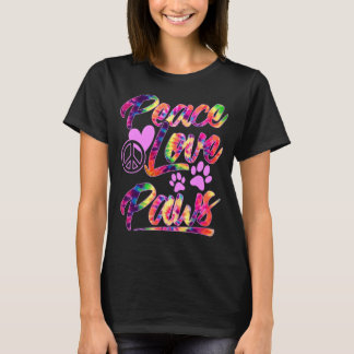 PEACE LIEBE & PAWS Niedlicher Welpenhund und Kitty T-Shirt