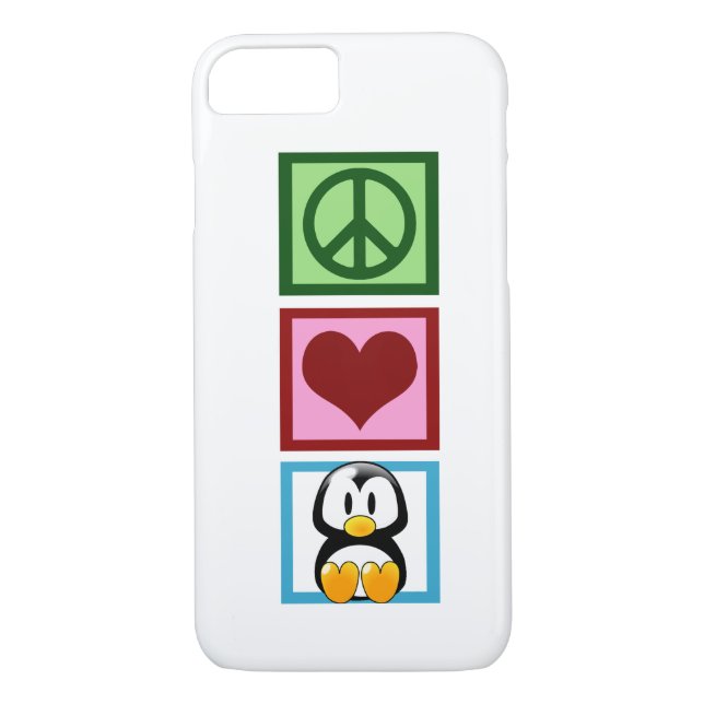 Peace Liebe Penguins Case-Mate iPhone Hülle (Rückseite)