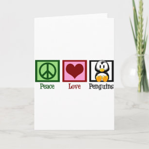 Peace Liebe Penguins Karte
