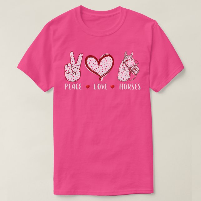 Peace Liebe Pferde für Männer Frauengeschenke Ri R T-Shirt (Design vorne)