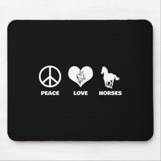 Peace Liebe Pferde Reitsport Reiten Mousepad