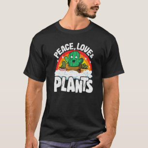 Peace Liebe & Pflanze Kaktus Rainbow Landscaper Pl T-Shirt