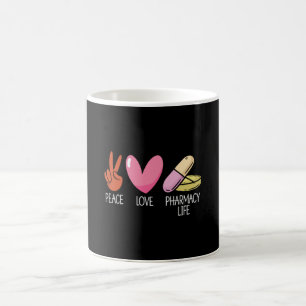 Peace Liebe Pharmacy Life Tech Medicine Pharmacist Kaffeetasse