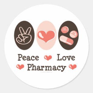 Peace Liebe Pharmacy Stickers
