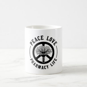 Peace Liebe Pharmacy Technicer Apotheker Kaffeetasse