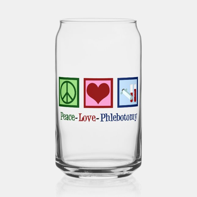 Peace Liebe Phlebotomie Niedlich Phlebotomist Dosenglas (Vorderseite)