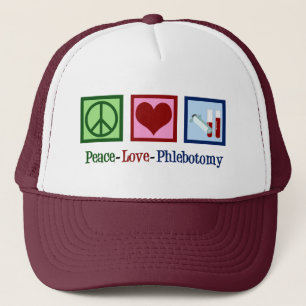 Peace Liebe Phlebotomie Niedlich Phlebotomist Truckerkappe