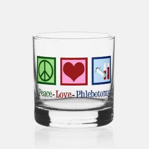 Peace Liebe Phlebotomie Niedlich Phlebotomist Whiskyglas