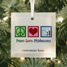 Peace Liebe Phlebotomie Personalisiert Weihnachten