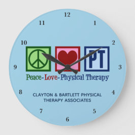 Peace Liebe Physical Therapy Custom PT Office Wall Große Wanduhr