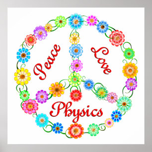 Peace Liebe Physics Poster