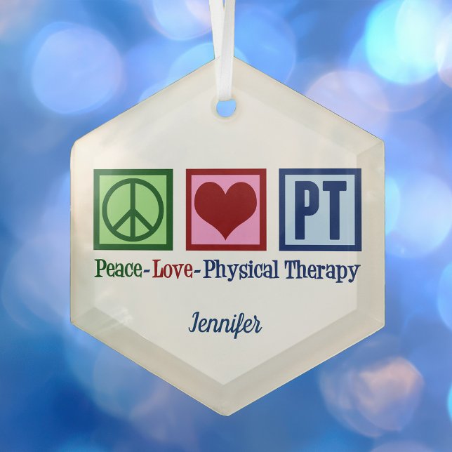 Peace Liebe Physikalische Therapie Custom PT Weihn Ornament Aus Glas (Von Creator hochgeladen)