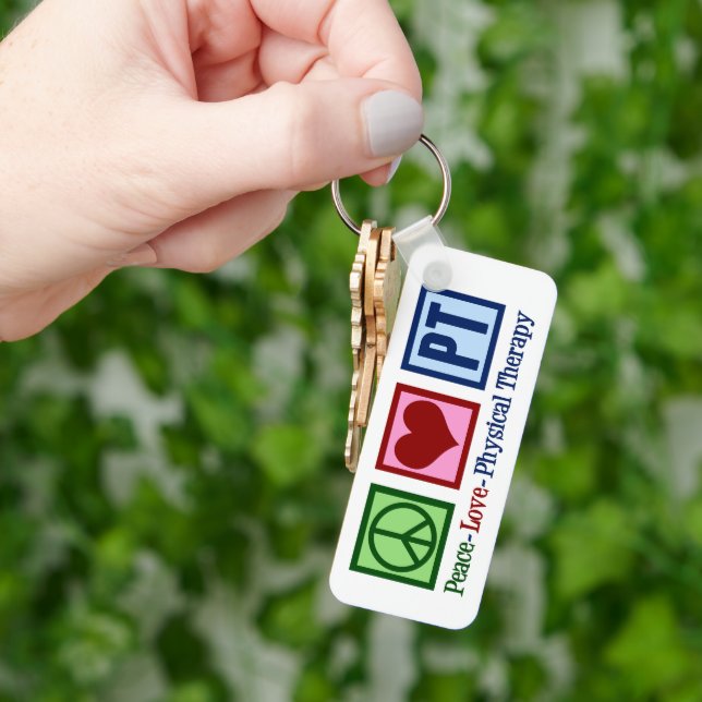 Peace Liebe Physikalische Therapie Niedlich Person Schlüsselanhänger (Hand)