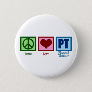 Peace Liebe Physiotherapeut Button
