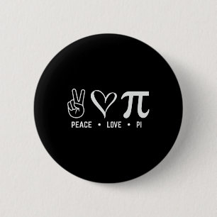 Peace Liebe Pi Day Math Lover Button